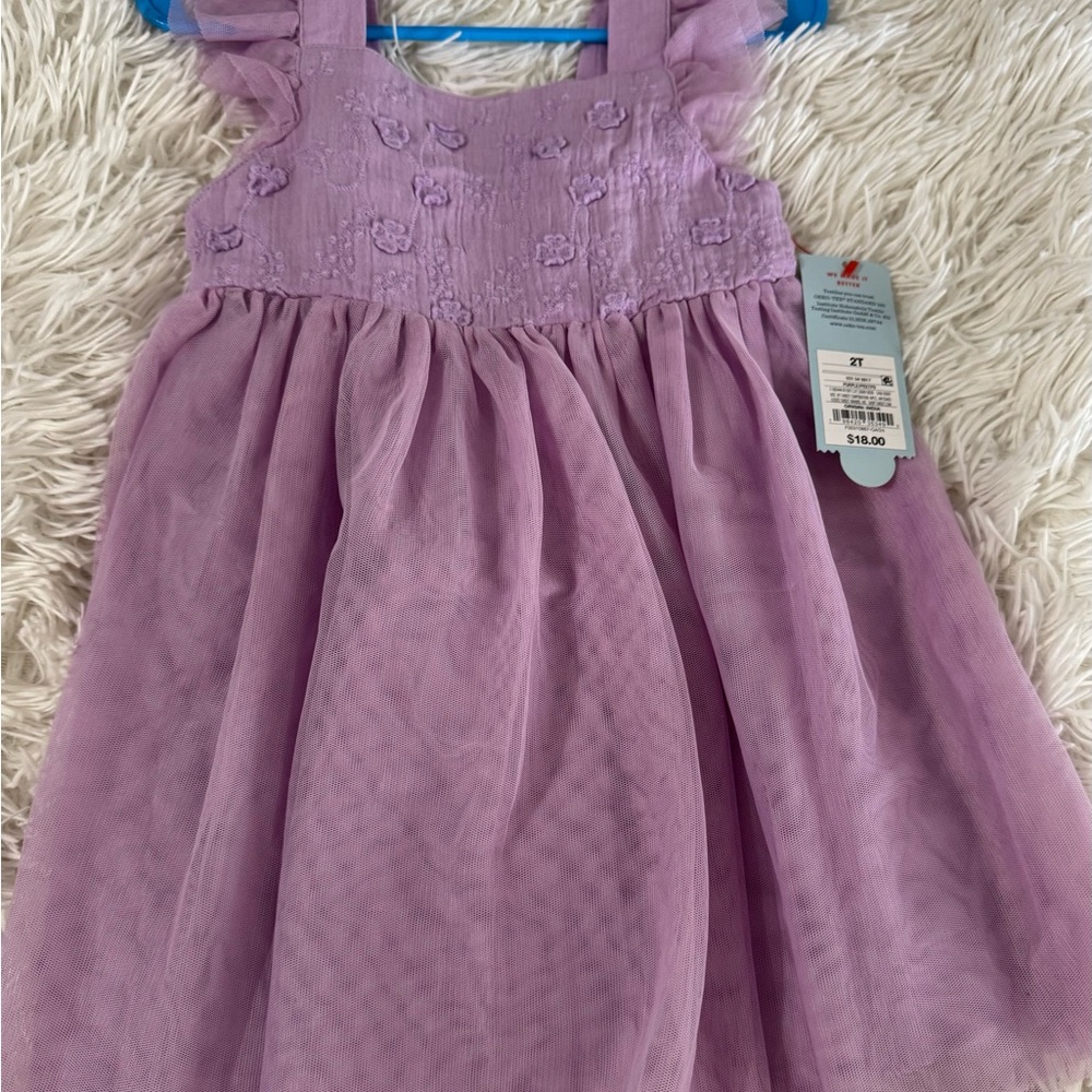 Cat & Jack Light Purple Ruffle Strap Tulle Dress